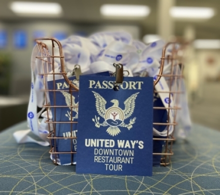 Passports are ready for pickup for the Downtown Restaurant Tour