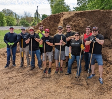 A Days of Caring project is hard at work!