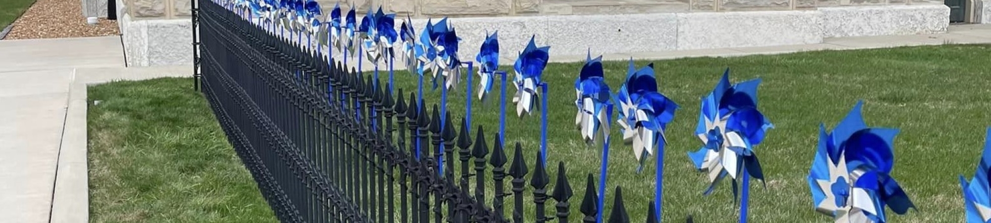 Pinwheels represent child abuse awareness