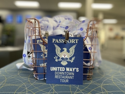 Passports are ready for pickup for the Downtown Restaurant Tour