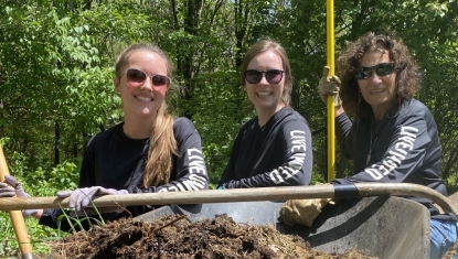 A Days of Caring team at work