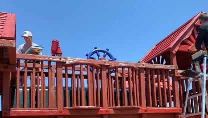 A Days of Caring team at work