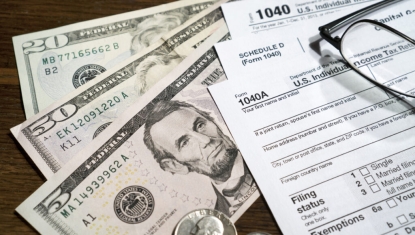 Tax papers are shown